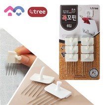 제리과학 꼬꼬핀 벽지 꼭꼬핀 바늘행거 6입 TREE 핀 W14CF9C 파티션 바늘꽂이 후크행거 선반대 받침 부속품, 제리 1