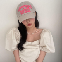 VANANA2 국내제작 남녀공용 빈티지 레터링 컬러 볼캡 모자