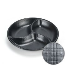 체크흑 원3절 멜라민 찬기 3칸 중국집 반찬 그릇 업소용 DS-7778, 원3절 체크(흑) DS-7778