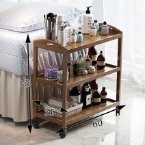 피부관리실웨건 미용츄레이 3단 수납 소형 카트 멀티 트레이, 업그레이드 클래식 카트 [다색]