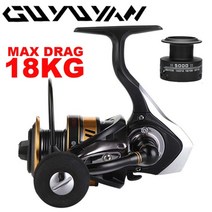2021 새로운 최대 드래그 파워 18KG 낚시 릴 탄소 와셔 낚시 스피닝 릴 스피닝 베이트 캐스팅 릴 잉어 낚시 루어 릴, 더블 스풀, 3000 시리즈