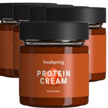 푸드스프링 foodspring Protein Cream 독일 헤이즐넛 프로틴 크림 소스 200g, 5팩