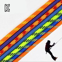 로프천국 KC 국내인증 11mm 27kN 등산용 스태틱 로프 굵은 밧줄 등산로프 등반자일, 그린