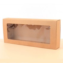 슬라이드 선물 박스 창문형 기프트 상자 투명창 싸바리 케이스 캔커피 포장 단상자 옷 수건 답례품 선물용, 기본, 브라운
