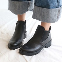 둥근코 앵클 워커 앵글 여성 첼시 부티 부츠 F59 힐 미들