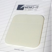 투명 점착 메모지 라운드 사각 접착 반투명메모지, 2.라운드사각메모지