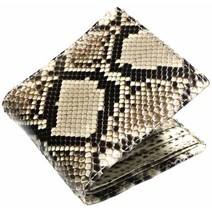 파이썬 남성 접이식 지갑 2 접는 지갑 가죽 가죽 뱀 가죽 뱀 피부 짧은 지갑 얇은 접이식 작은 1070964-F-523b