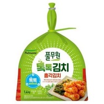 풀무원 가족 반찬 톡톡 총각김치 (1.4kg) 라면 칼국수 여행용 캠핑, 26세트