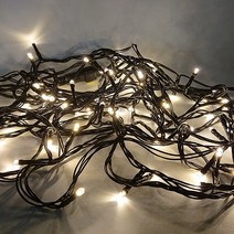 선세이브 LED 은하수 100구 검정선+정류기 세트 (크리스마스 트리전구), 전구색
