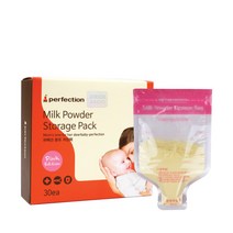 퍼펙션 일회용 분유저장팩 핑크 30매, 단품
