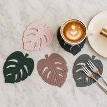 국산 실리콘 컵받침대 티코스터 10cm 나뭇잎 논슬립컵받침 티코스터 컵받침주문제작 찻잔 실리콘컵받침 코스터 코스타 커피잔 카페컵받침 예쁜컵받침, NEW나뭇잎 헌터그린