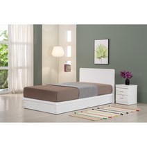 세홈 심플 통깔판형 +양면매트리스, 화이트