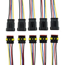Qook 5 Kit 4 Pin Way Car Waterproof Electrical Connector Plug Male Female Wire Cable Connector Plug, 1, Qook 5 Kit 4 Pin Way Car Water