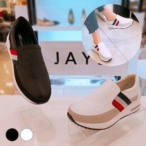 제이시 여성 캐주얼 가죽 슬립온 5CM K003