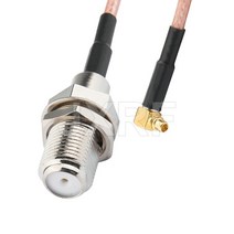 케이블 F 암-SMA SMB MCX MMCX 수 어댑터 피그 테일 RG316 확장 동축 점퍼, 08 F F to MMCX MRA_04 25CM