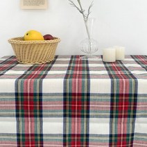 [대폭]면선염-크리스마스 타탄 체크원단[J1277]