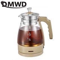 티포트 약탕기 DMWD-전기 주전자 1L 커피 차 메이커 보온병 블랙 Pu 유리 자동 스팀 스프레이 건강, 02 Golden