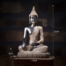 반가사유상 불전함 탱화 염주줄 삼존불 싱잉볼 목탁 인도 사암 부처님 동상 공예 장식 보살 보살 조각 가정 장식 종교 풍수 입상, 검은 동상 b