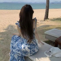 나시 휴양지원피스 바캉스룩 신혼여행 플라워원피스