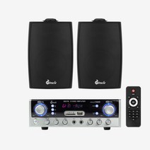 가정용 카페용 매장 앰프스피커 블루투스 aux 라디오 미라클엠 M600+스피커 세트, 스피커M610S-블랙