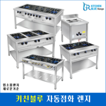 키친블루 업소용 간택기 시그마 클린 자동점화 렌지 가스레인지 영업용렌지, 낮은 렌지, LPG, (600)2열화구