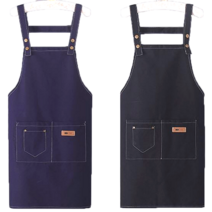 초이시스 생활방수 바리스타 모던진 앞치마, 네이비1P+블랙1P