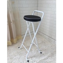 바의자 아일랜드 식탁의자 접이식 카운터 데스크 스툴, 60CM 블랙 쿠션, 1개