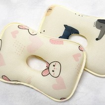 POE소재 신생아 영유아 태열 짱구베개 두상베개, 나무