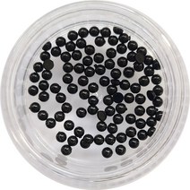 네일쎈 네일스톤파츠 아크릴 스톤 원형라운드 2.0mm 100pcs, 1개, 블랙
