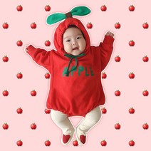 과일 바디슈트 우주복 신생아 아기 100일 200일 백일 돌선물 촬영 사과 바나나 오렌지