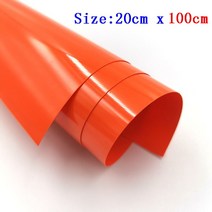 인테리어필름 20cm x 100cm PU 열전달 비닐 다리미 HTV 티셔츠 직물 크리컷 필름 열 프레스, 7.8in x 39in, 11 주황색