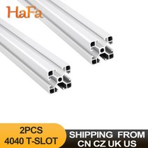 2pcs 4040 t-슬롯 알루미늄 프로파일 압출 프레임 cnc 조각 기계 3d 프린터 가구에 대 한 eu 표준 선형 레일, 협력사, 1500mm