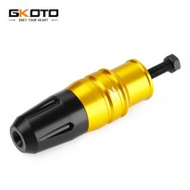 가와사키 바이크 오토바이 CNC 배기 프레임 슬라이더 크래시 패드 보호대 Z800 Z1000 Z1000SX Z750 Z250 Z300 Z900 로고, [02] Gold-1 Pcs, 1개