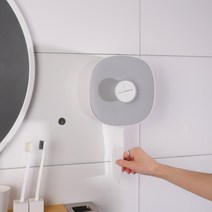모던 방수휴지걸이 두루마리 화장실 욕실 무타공 화장지 휴지걸이, 화이트