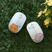 카카오프렌즈 무선 마우스 데일리 라이언 어피치 TWM-100R / TWM-100A 캠핑 아웃도어 스터디카페, 데일리라이언