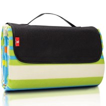 CAMEL CROWN 야외 피크닉 담요 대형 플리스 방수 아기 크롤링 담요 모래 방지 해변 매트 가족 접이식 캠핑 하이킹 여행 축제용 (블루 152.4 x 203.2cm(60, Green