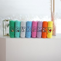 BT21 와펜 뱃지 세면타올 140g, 1개, 화이트