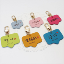 반려동물 고리형 인식표 강아지 외출용 이름표, 기본체, 브라운