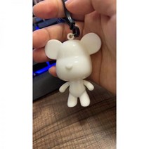 토끼 키트 푸어링 물감 래빗 미니어처 베어 아트 키링, 6.5cm 곰 500개