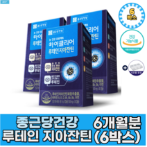 종근당건강 루테인지아잔틴 3개월분 - 6개월분 루태인지아잔틴 눈에좋은 마리골드꽃 효능 효과 눈영양제 30대 40대 남편 아내 중년 가족 홈쇼핑 알약케이스, 6박스(BEST-할인구매)