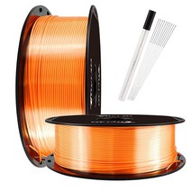 샤인 브론즈 1.75mm PLA 3D 프린터 필라멘트 메탈릭 브론즈 샤이니 3D 프린팅 소재 1KG 스풀 TTYT3D, Silk Orange