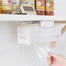 각티슈 랩 위생팩 상부장 찬장 벽걸이 부착식 거치대