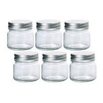 일본 아데리아 실버캡 유리밀폐용기 조미료 양념통세트 200ml 6개세트, 1세트-6P