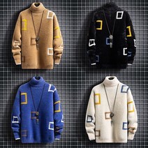 나래가 남성 앙고라 스웨터 니트 목폴라 슬림핏 간절기 pdo23