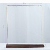 JINGHENG 원목 주얼리진열대 장식품, T01-블랙호두색 갈고리(높이 33cm)