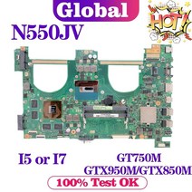 KEFU N550J ASUS N550JV N550JK N550JX G550J G550JK G550JX 노트북 마더 보드 i5 i7 4th GT750M GTX850M GTX950M, I7-4th Gen GTX950M