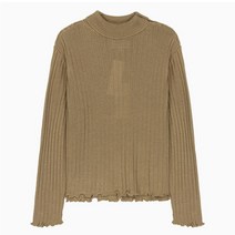 [메종마틴마르지엘라] [명품]22FW 메종 마르지엘라 스티치 넥 지퍼 브라운 여성 골지 니