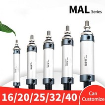MAL 시리즈 미니 공압 실린더 16202532mm 보어 25300mm 스트베스트 복동 알루미늄 합금 에어 197896, 06 150mm Stroke_01 16mm Bore