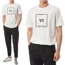 [명품]요지야마모토 Y 3 U SQUARE 로고패치 라운드 티셔츠GV6061 GV60614000