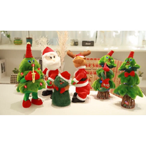 크리스마스 눈사람 산타 인형 2p 세트 인테리어 소품 장식, 산타할아버지+눈사람 세트, 레드